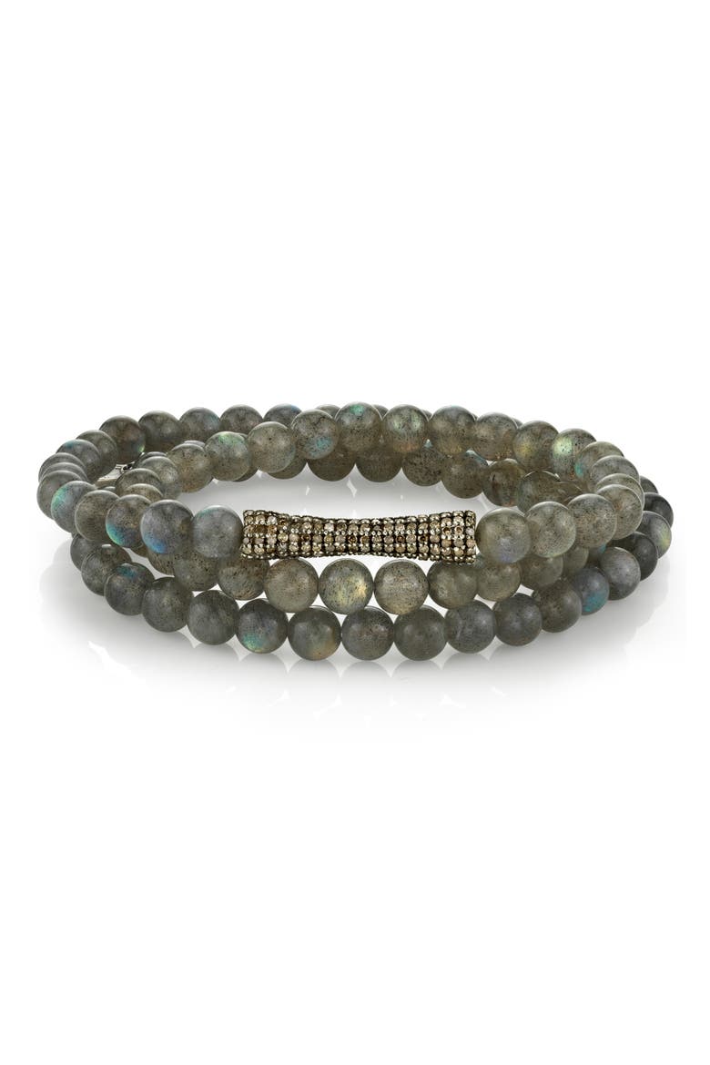 3-Row Labradorite Wrap Bracelet, Main, color, LABRADORITE
