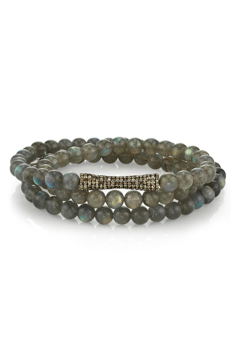 Sheryl Lowe 3-Row Labradorite Wrap Bracelet, Main, color, 