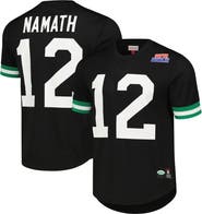Mitchell & Ness Men's Mitchell & Ness Joe Namath Black New York Jets Retired Player Name & Number Mesh Top