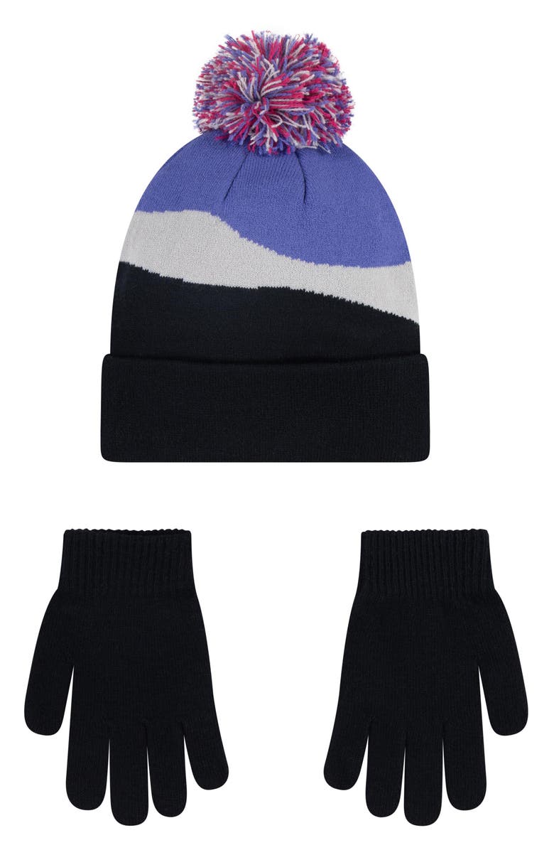 Nike Kids' Snow Day Peak Beanie & Gloves Set, Alternate, color, Black