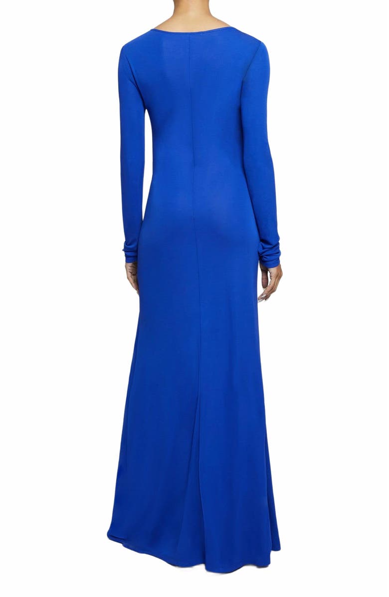 Santorelli ABBY Long Sleeve Maxi Dress with Side Ruching in Fluid Jersey, Alternate, color, 