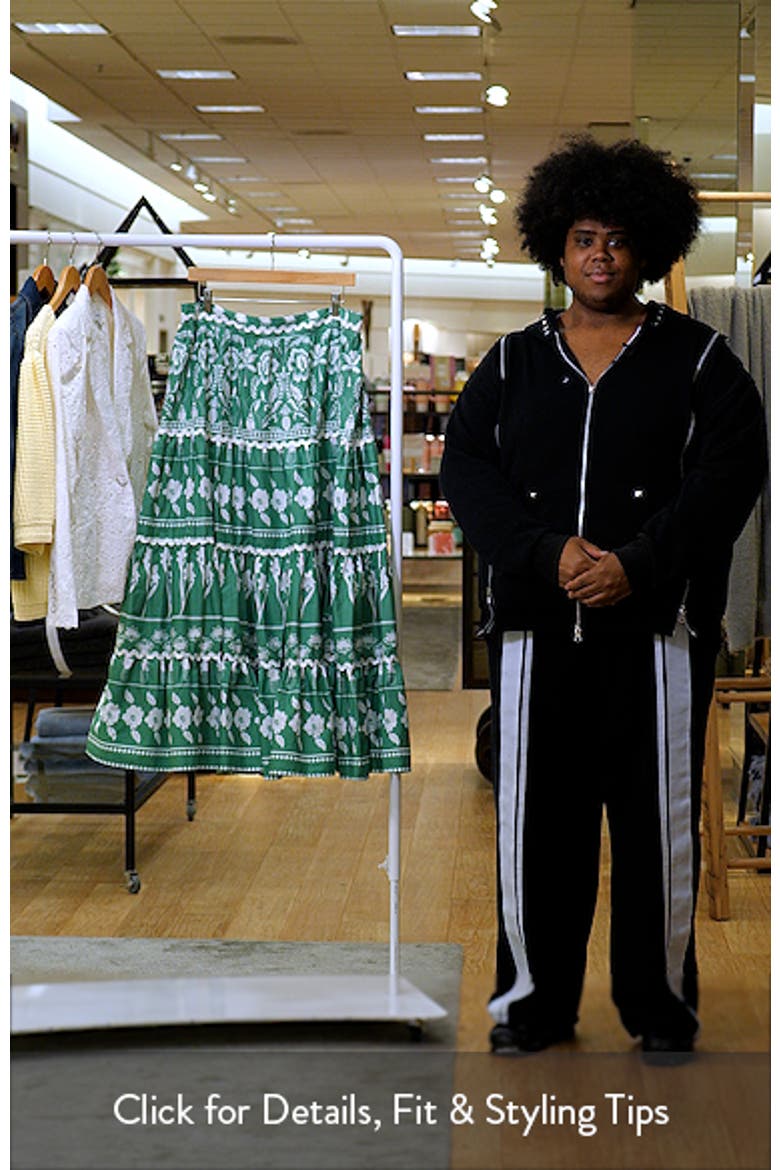 Wave Trimmed Print Maxi Skirt video