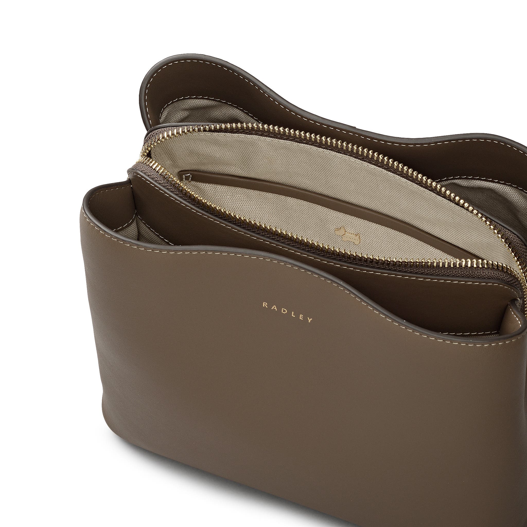 Radley Dukes Place Medium Compartment Crossbody Bag, Alternate, color, Coffee