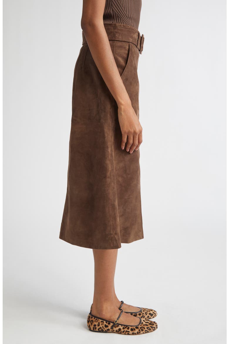 Alexie Suede Skirt, Alternate, color, ESPRESSO