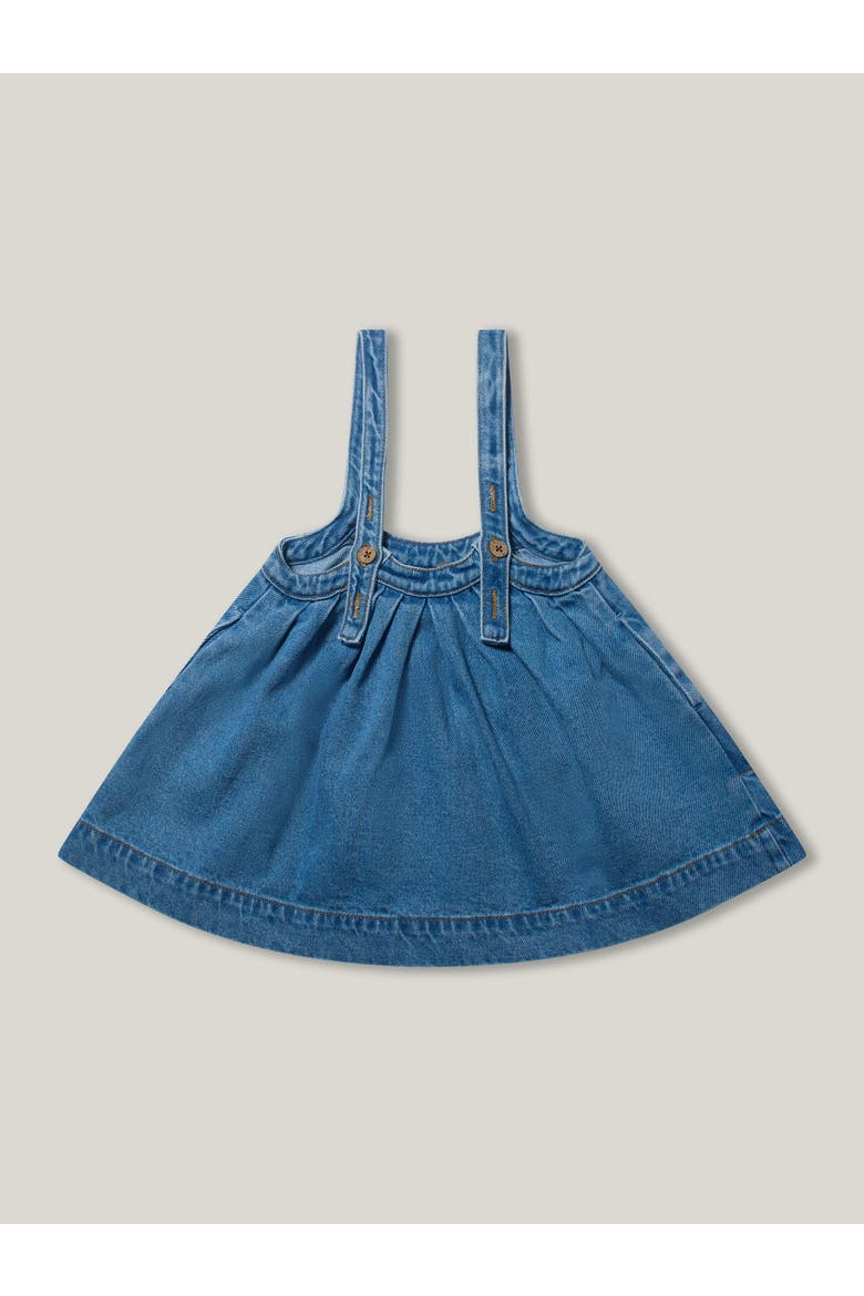 The Oversized Denim Pinafore Baby, Alternate, color, light denim