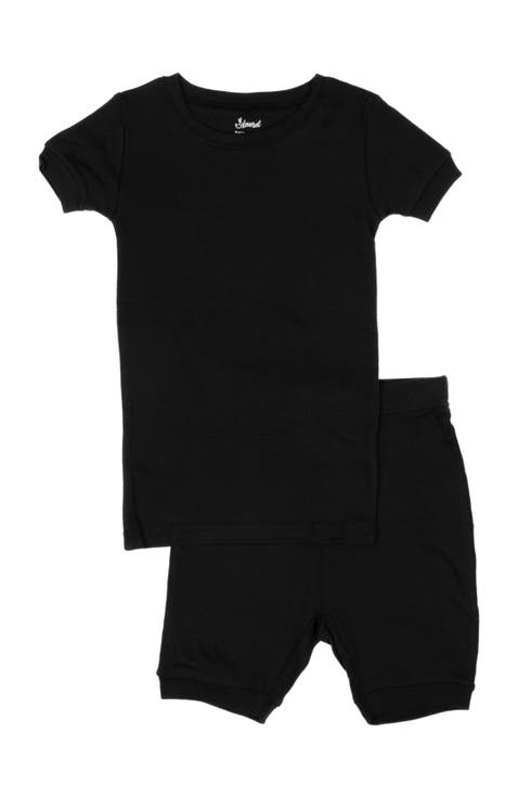 Kids Short Sleeve Cotton Solid Matching Family Pajamas (Toddler, Little Kid & Big Kid)