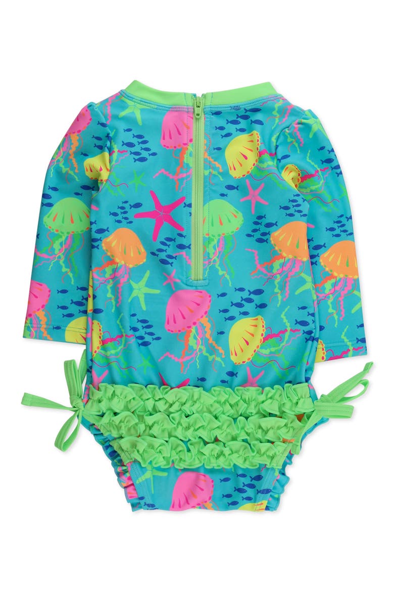 Kids' Jelly Time Long Sleeve One-Piece Rashguard Swimsuit, Alternate, color, BLUE