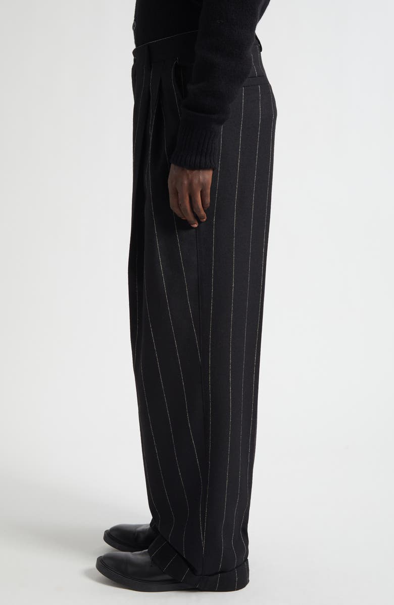 Dolce&Gabbana Pinstripe Alpaca Blend Pants, Alternate, color, S8051 Rigato