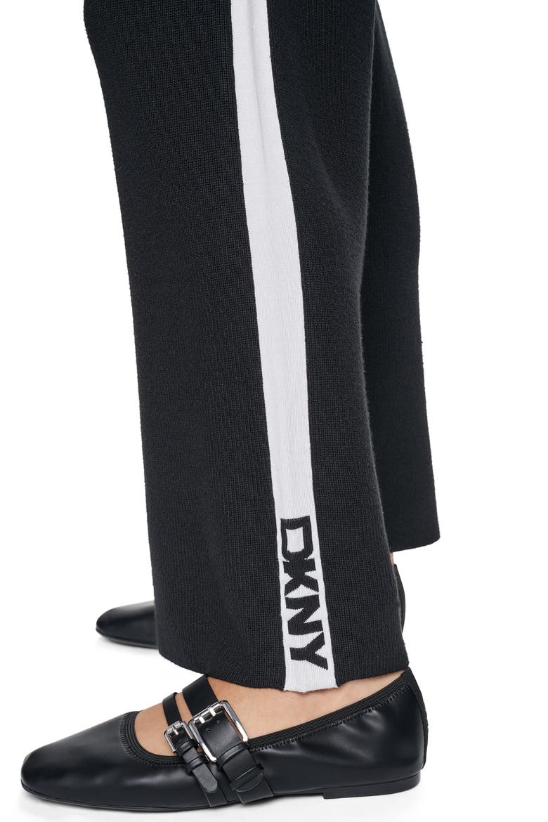 Logo Stripe Sweater Pants, Alternate, color, BLACK/ IVY