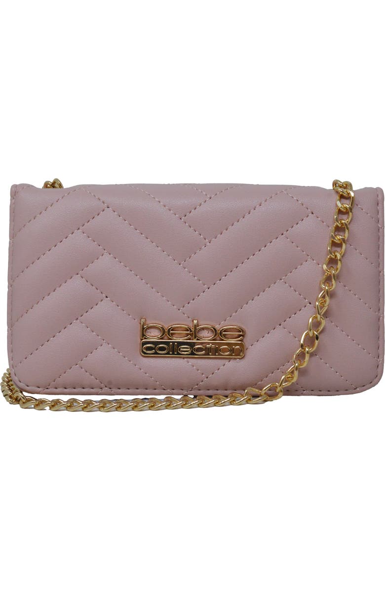 bebe Mini Sophia Crossbody Bag, Main, color, Dark Blush