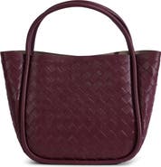 FURNIQ UK Portland Woven Leather Top Handle Bag