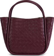 FURNIQ UK Portland Woven Leather Top Handle Bag