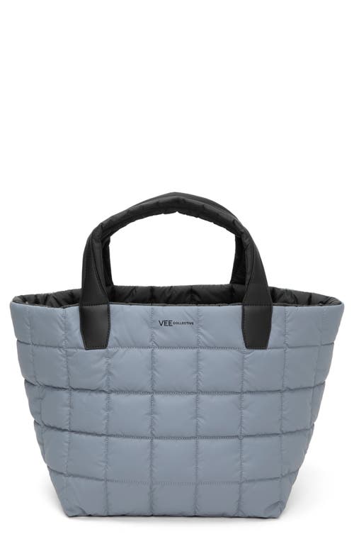 VeeCollective Medium Porter Water Repellent Quilted Tote in Slate Grey Gry  product