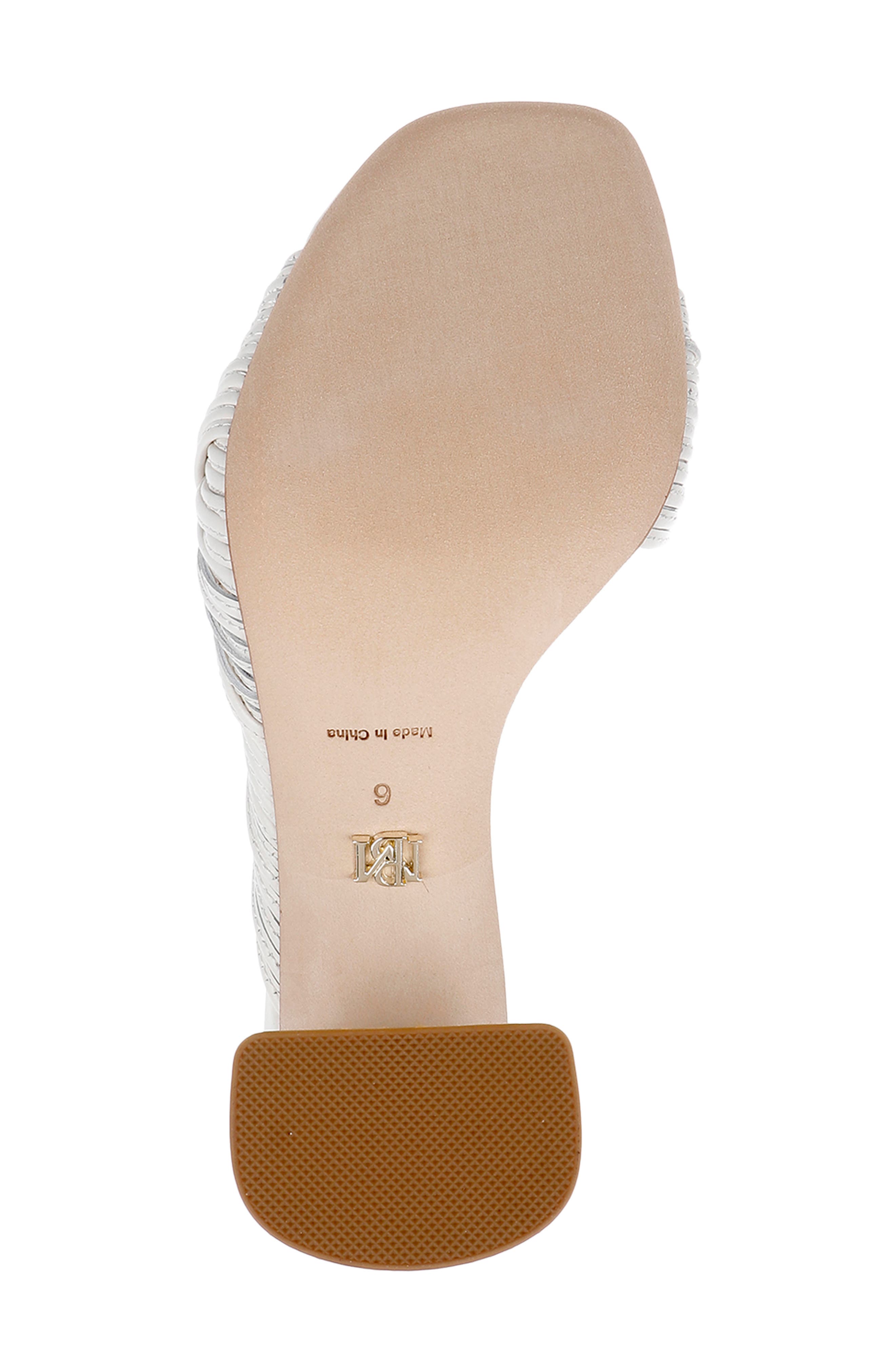 Badgley Mischka Collection Winslow Slide Sandal, Alternate, color, White Leather