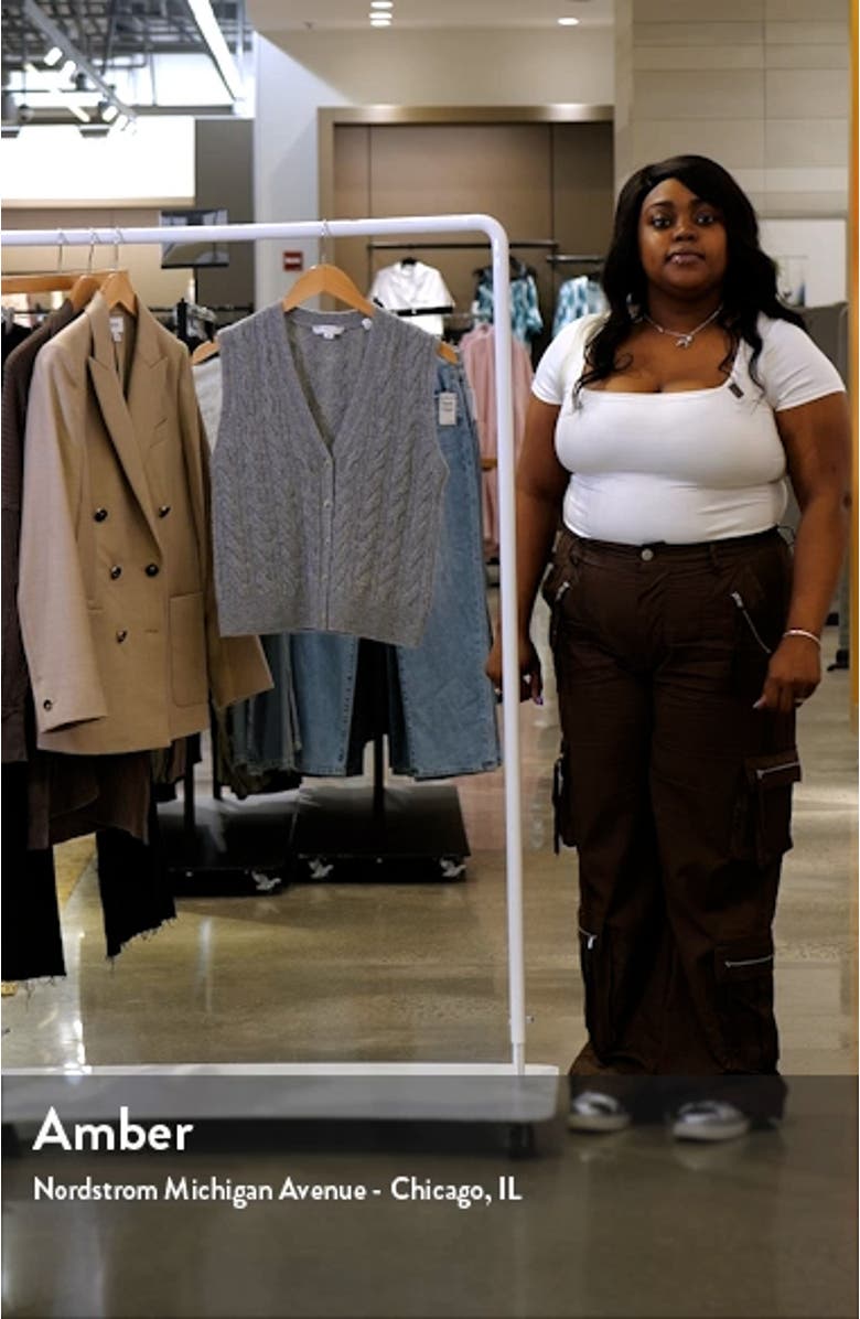 Cable Wool Blend Sweater Vest, sales video thumbnail