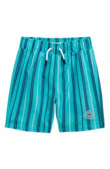 Original Penguin Kids' Stripe Print Swim Trunks