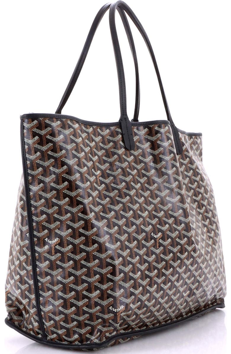 Pre-Owned Goyard Anjou Reversible Tote Coated Canvas GM, Alternate, color, Black