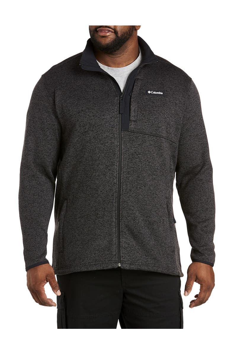 Columbia Big & Tall Sweater Weather Full-Zip Fleece Jacket, Main, color, Black Hthr
