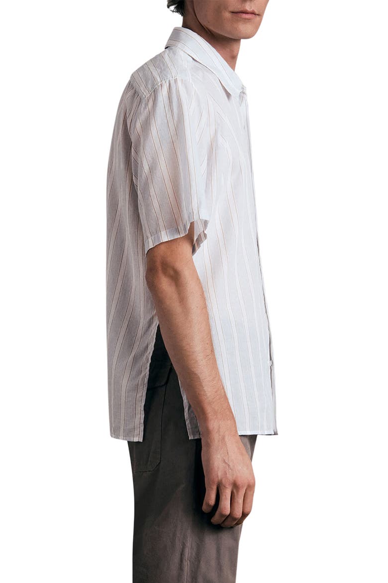 Dalton Stripe Short Sleeve Button-Up Shirt, Alternate, color, BLUSTRIPE