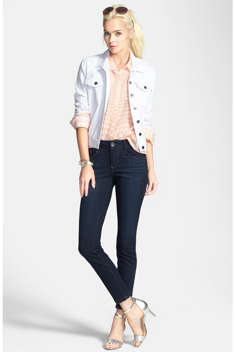 Stretch Denim Leggings (Nordstrom Exclusive), Alternate, color, INDIGO