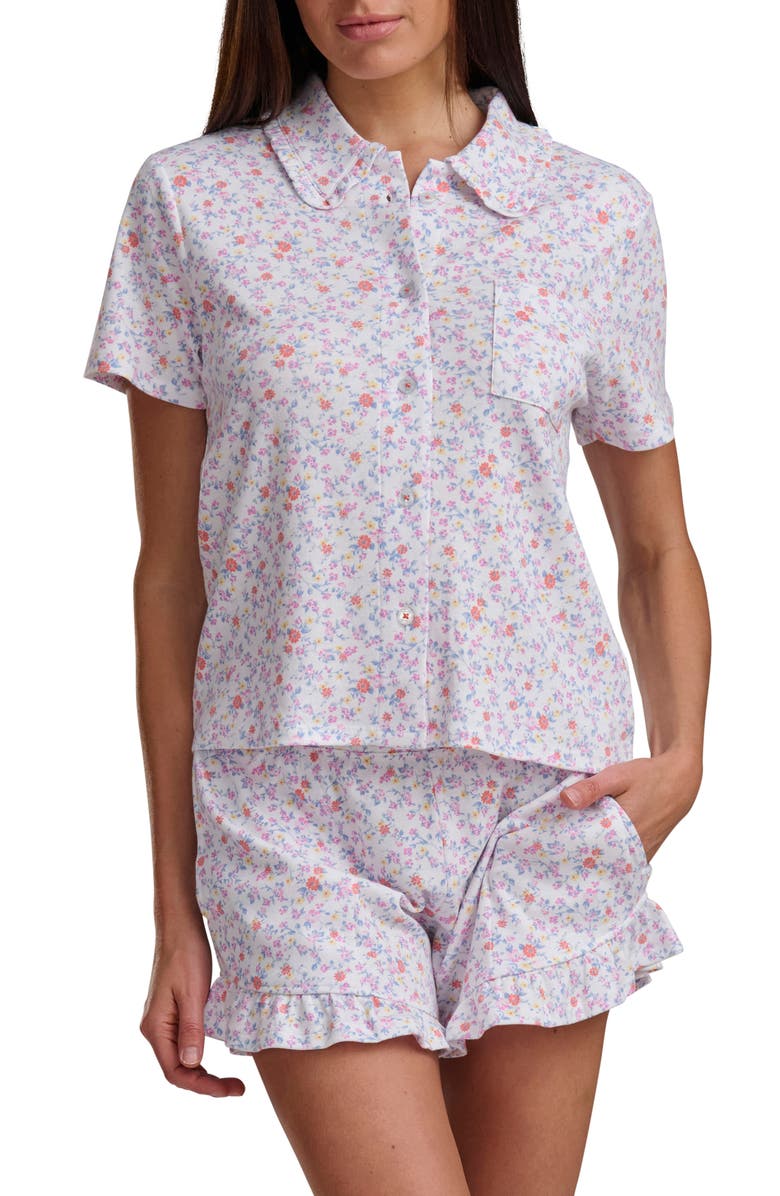 Splendid Ruffle Collar Short Pajamas, Main, color,