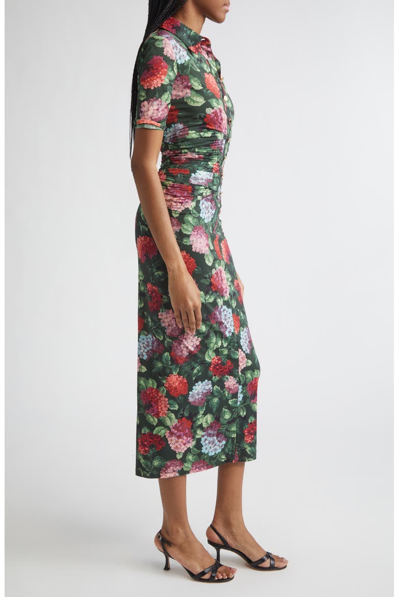 ruched jersey midi dress Ruched Jersey One Shoulder Midi Dress