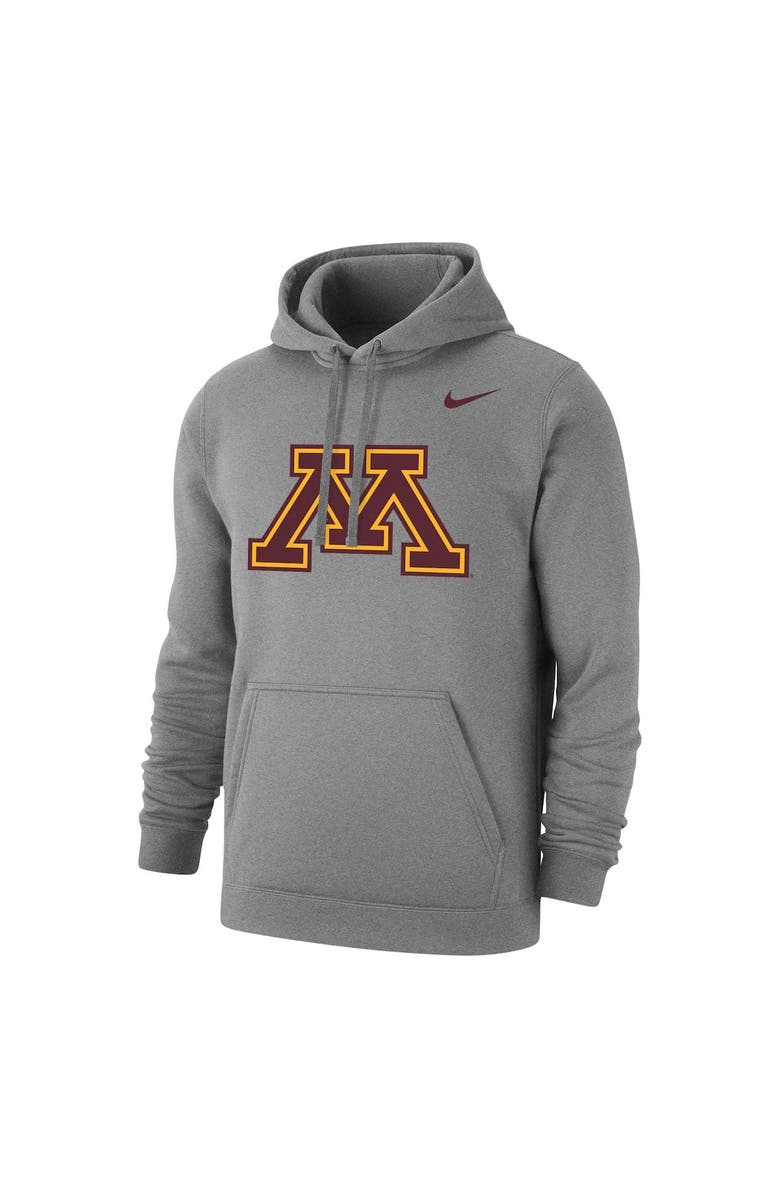 Nike Men's Nike Heather Gray Minnesota Golden Gophers Logo Club Pullover Hoodie, Alternate, color,