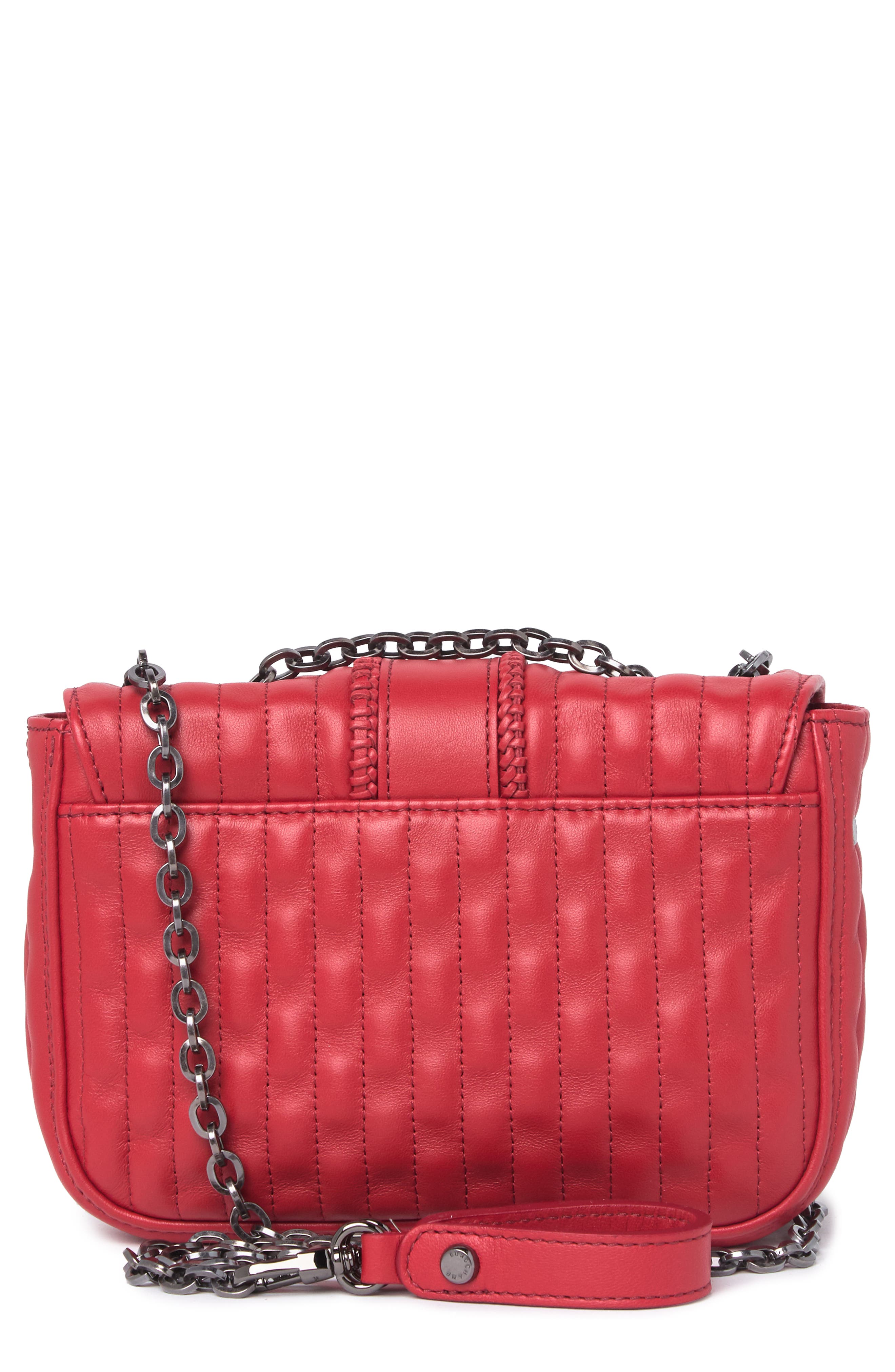 Longchamp Quilted Chain Strap Shoulder Bag, Alternate, color, Red