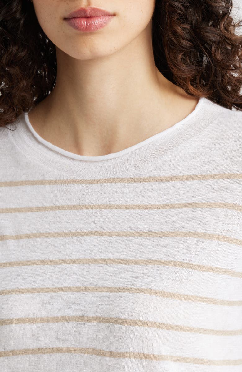 Eileen Fisher Organic Linen & Organic Cotton Crewneck Sweater, Alternate, color, Undyed Natural