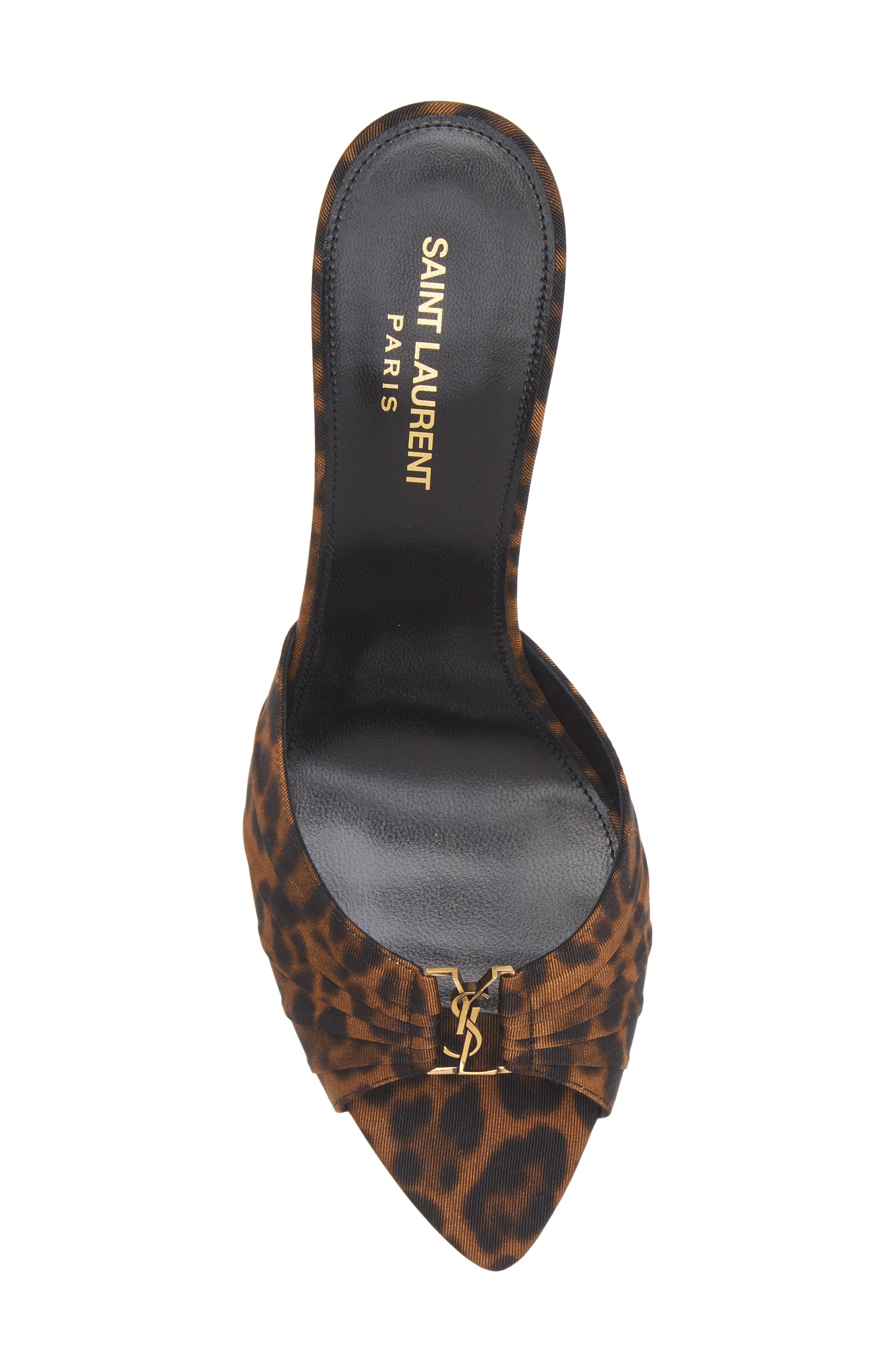 Saint Laurent Babylone Slide Sandal, Alternate, color, Coffee