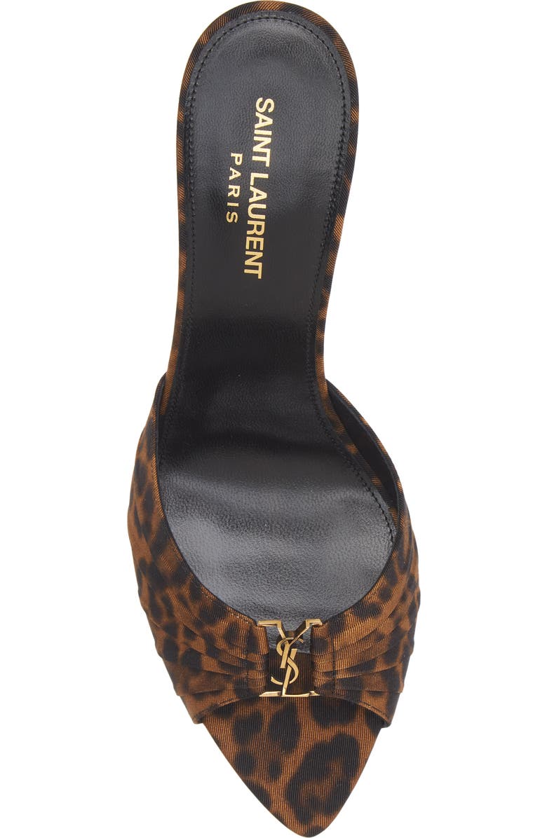 Saint Laurent Babylone Slide Sandal, Alternate, color, Coffee