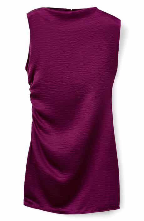 MANGO Sori Metallic Draped Minidress