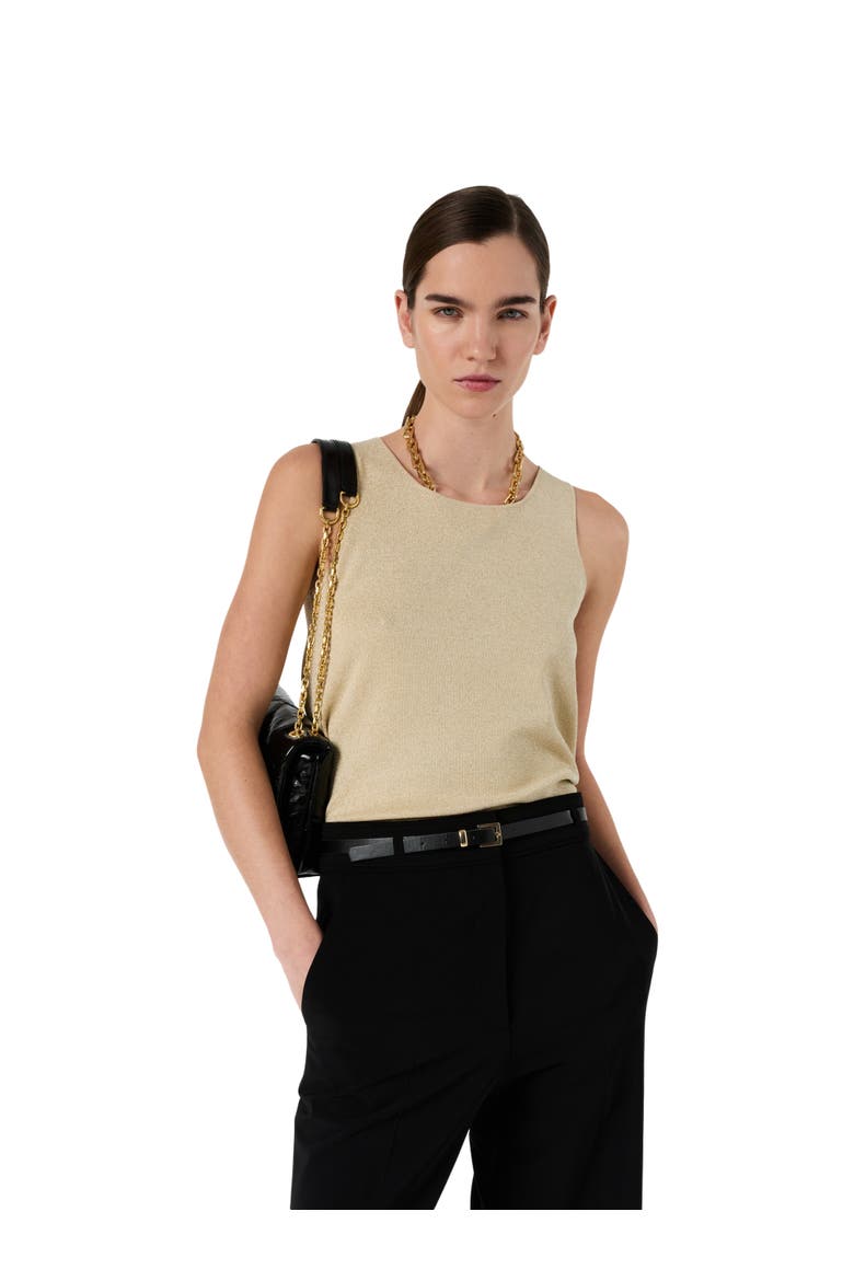 Luana Round Neck Knit Vest, Main, color, Mustard