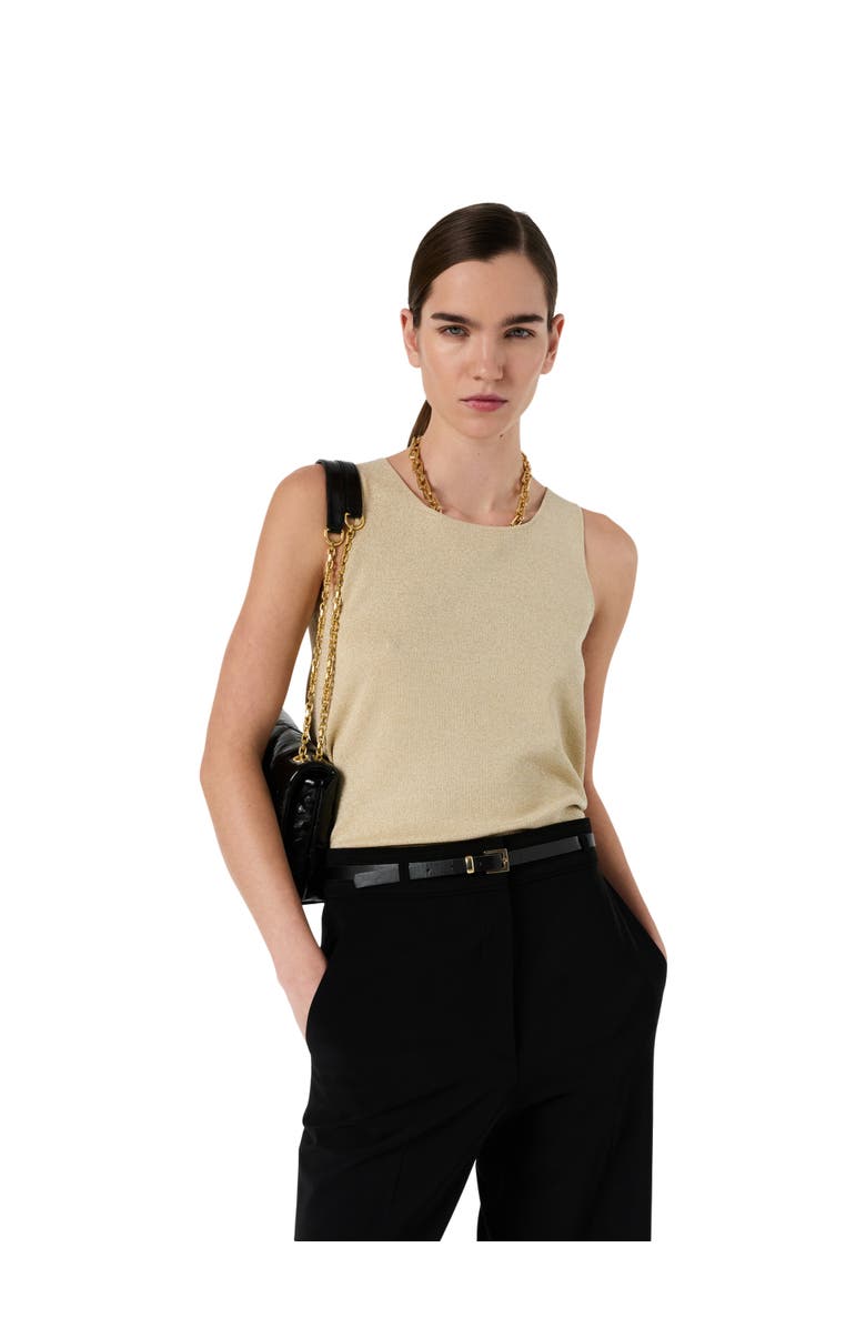 GERARD DAREL Luana Round Neck Knit Vest, Main, color, Mustard