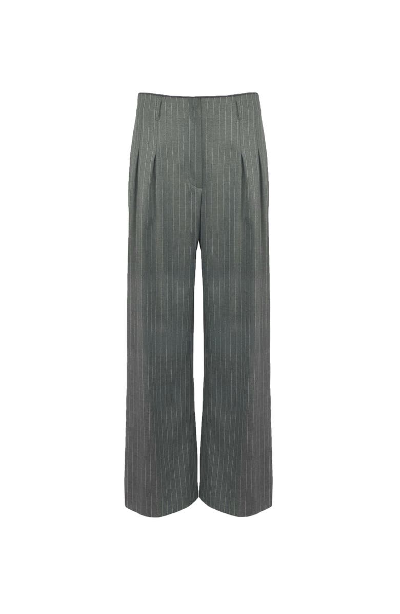 Ro&Zo Pinstripe High Waist Trousers, Alternate, color,