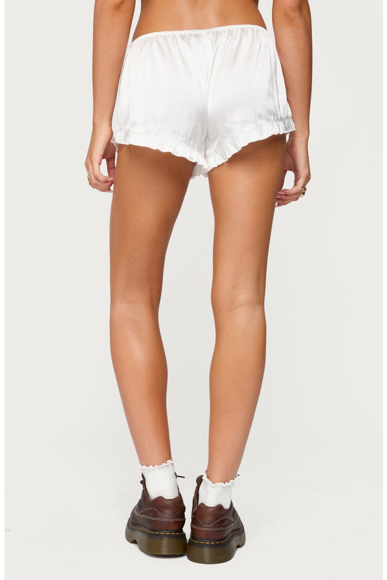 Olesia Ruffle Shorts, Alternate, color, WHITE