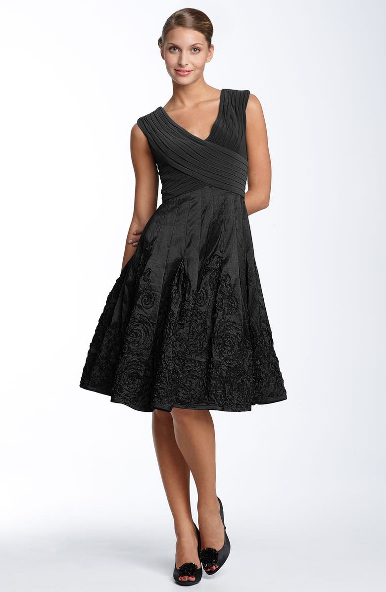 Adrianna Papell Matte Jersey & Taffeta Dress, Main, color,