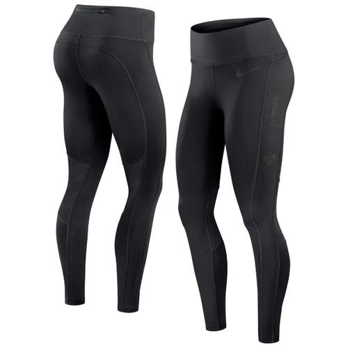 Nike Black New Orleans Saints Performance Leggings In Black