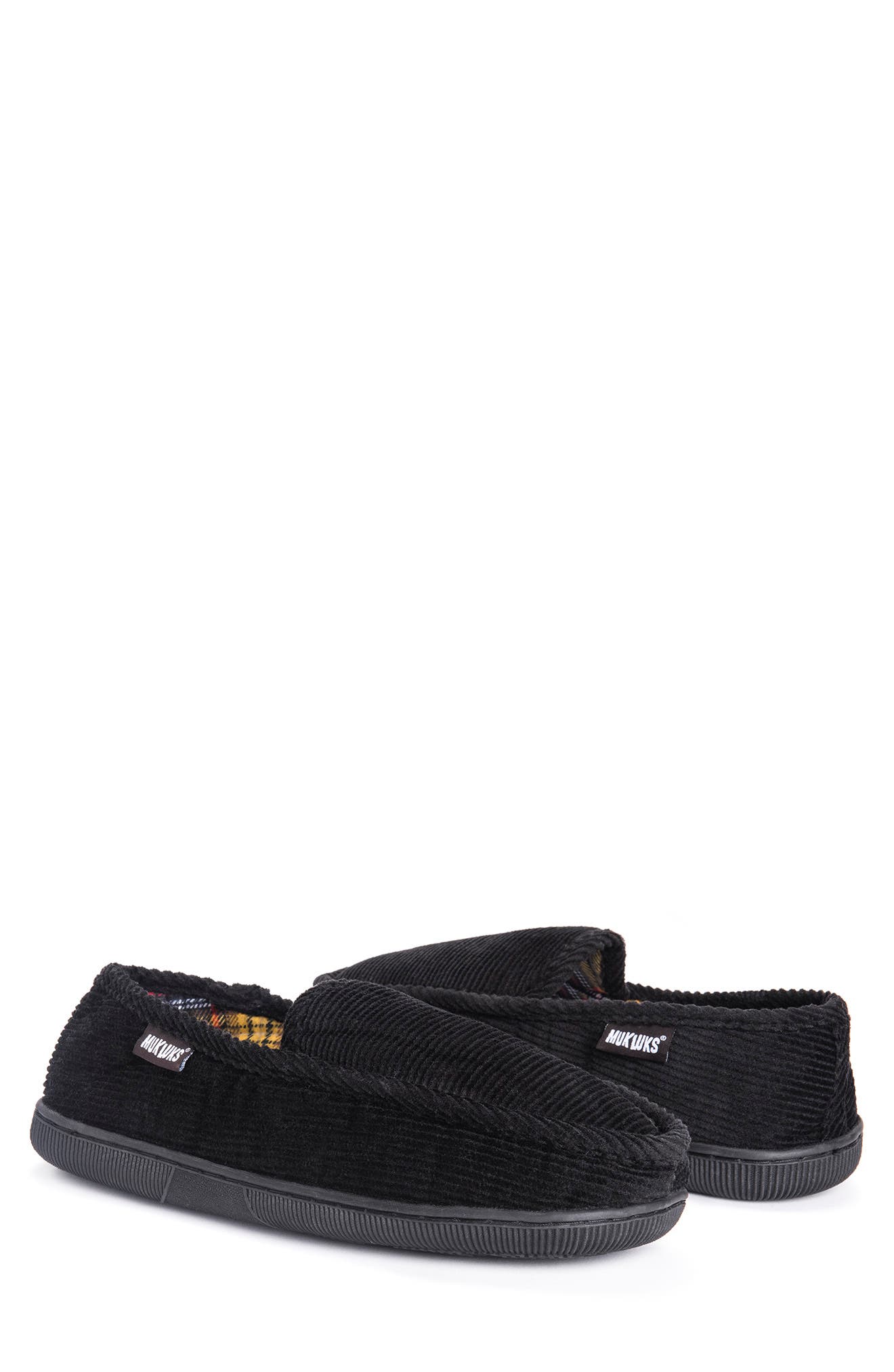 MUK LUKS Corduroy Flannel Lined Moccasin Slipper, Alternate, color, 