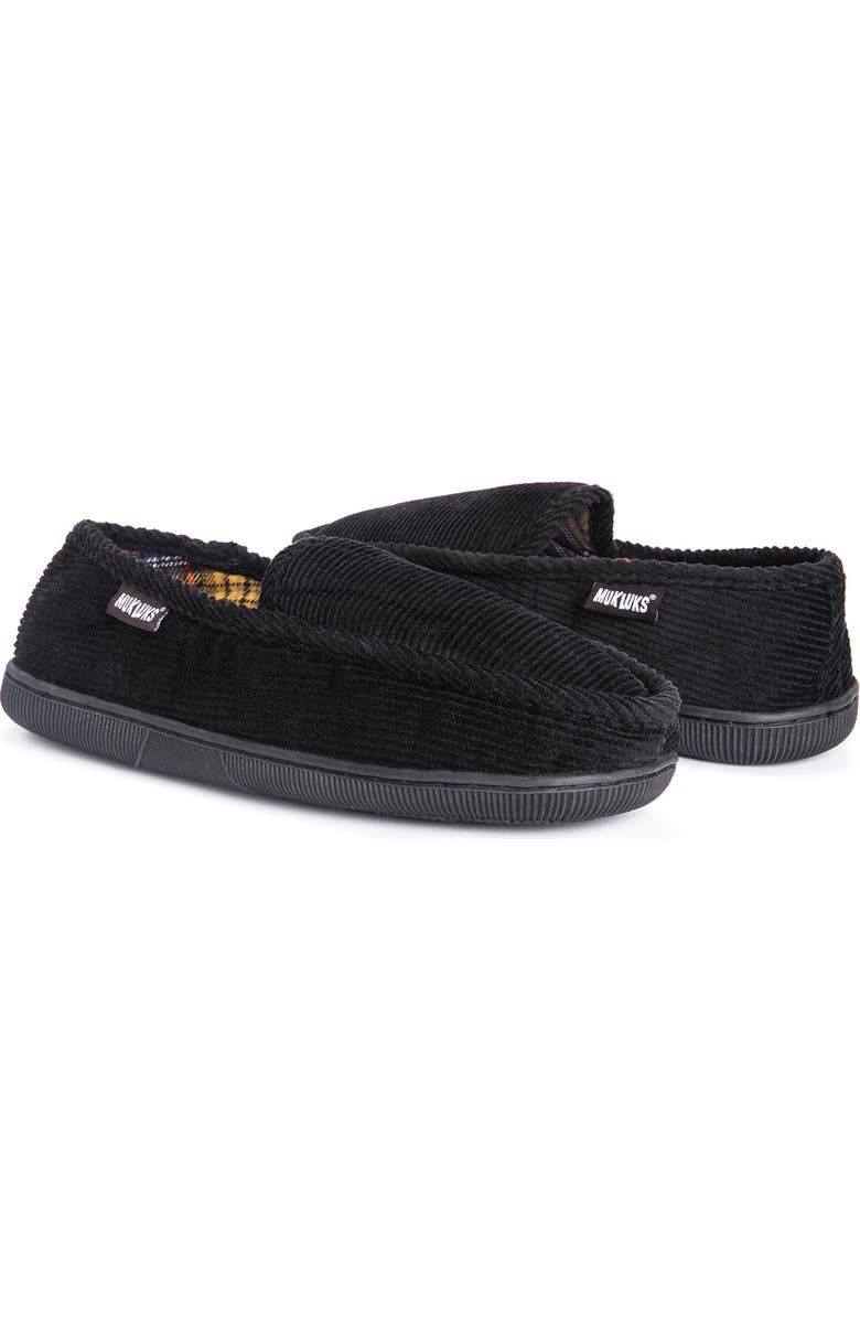 MUK LUKS Corduroy Flannel Lined Moccasin Slipper, Alternate, color,