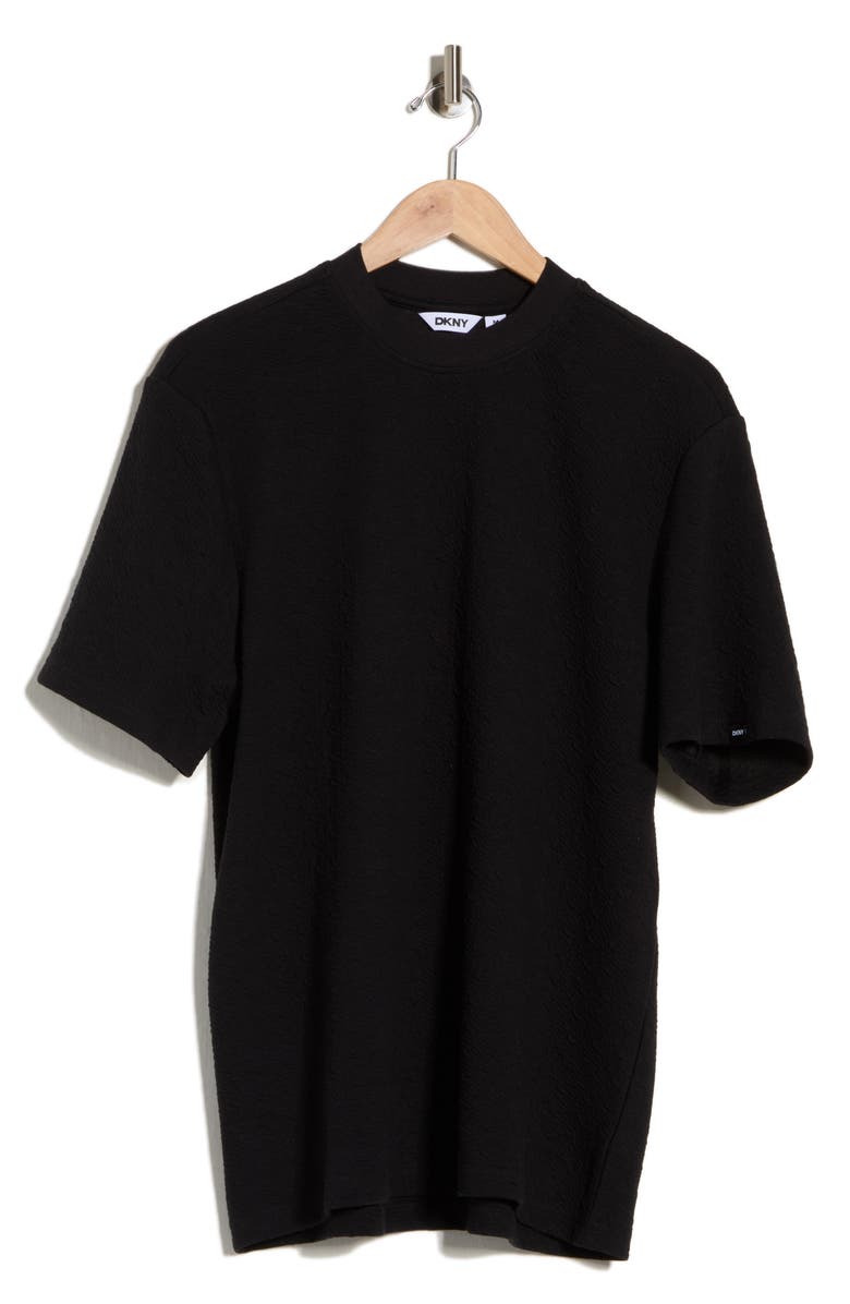 DKNY SPORTSWEAR Crinkle T-Shirt, Alternate, color, Black