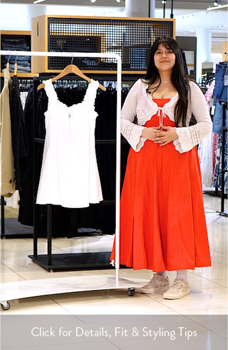 Swing Ruffle Cotton Minidress, sales video thumbnail