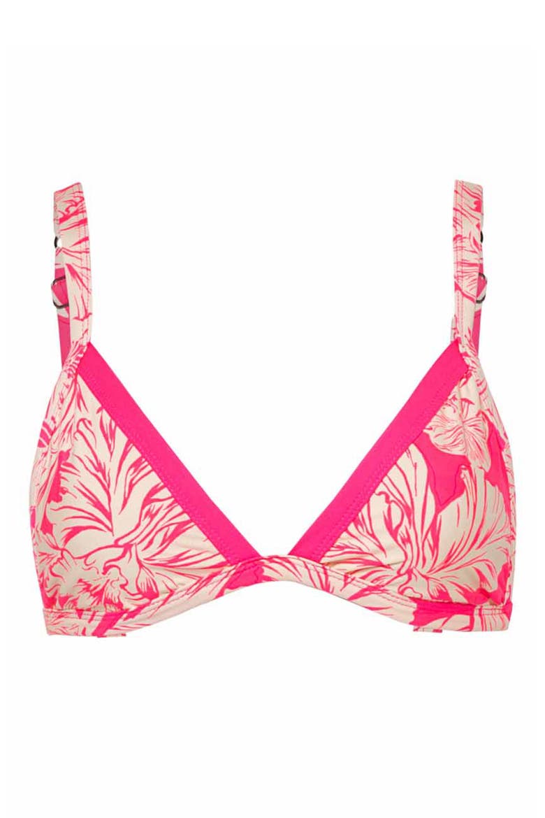 Pink Blossom Rewind Reversible Bikini Top, Alternate, color, PINK