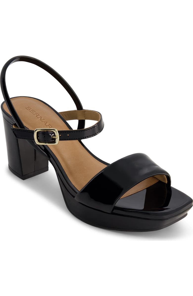 Bernardo Footwear Canto Platform Sandal, Alternate, color, Black Patent
