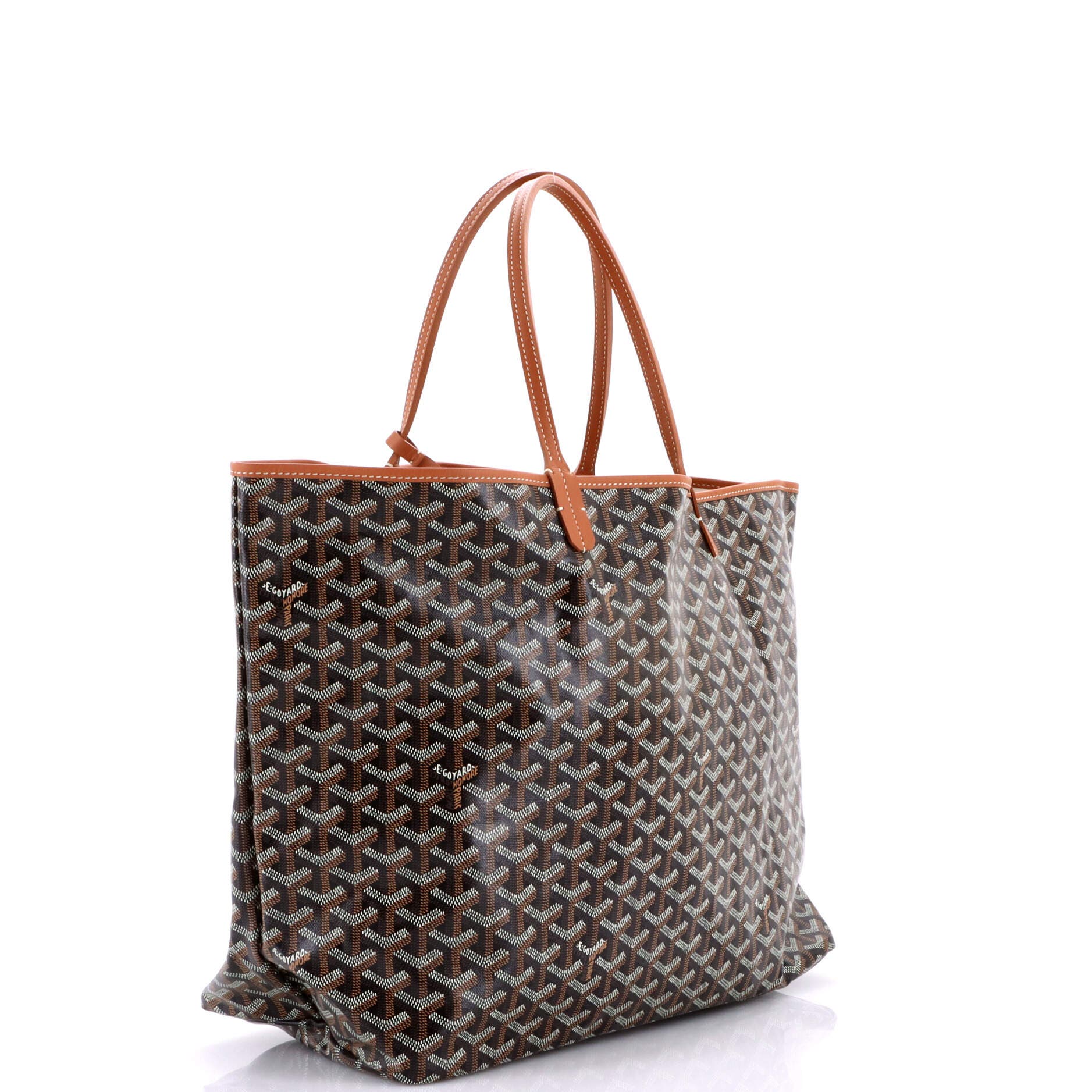 Pre-Owned Goyard Saint Louis Tote Coated Canvas GM, Alternate, color, Black
