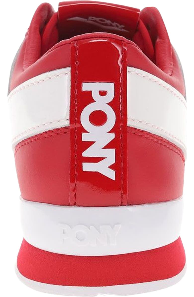 PONY KO-Low Patent Sneakers, Alternate, color, Red/White