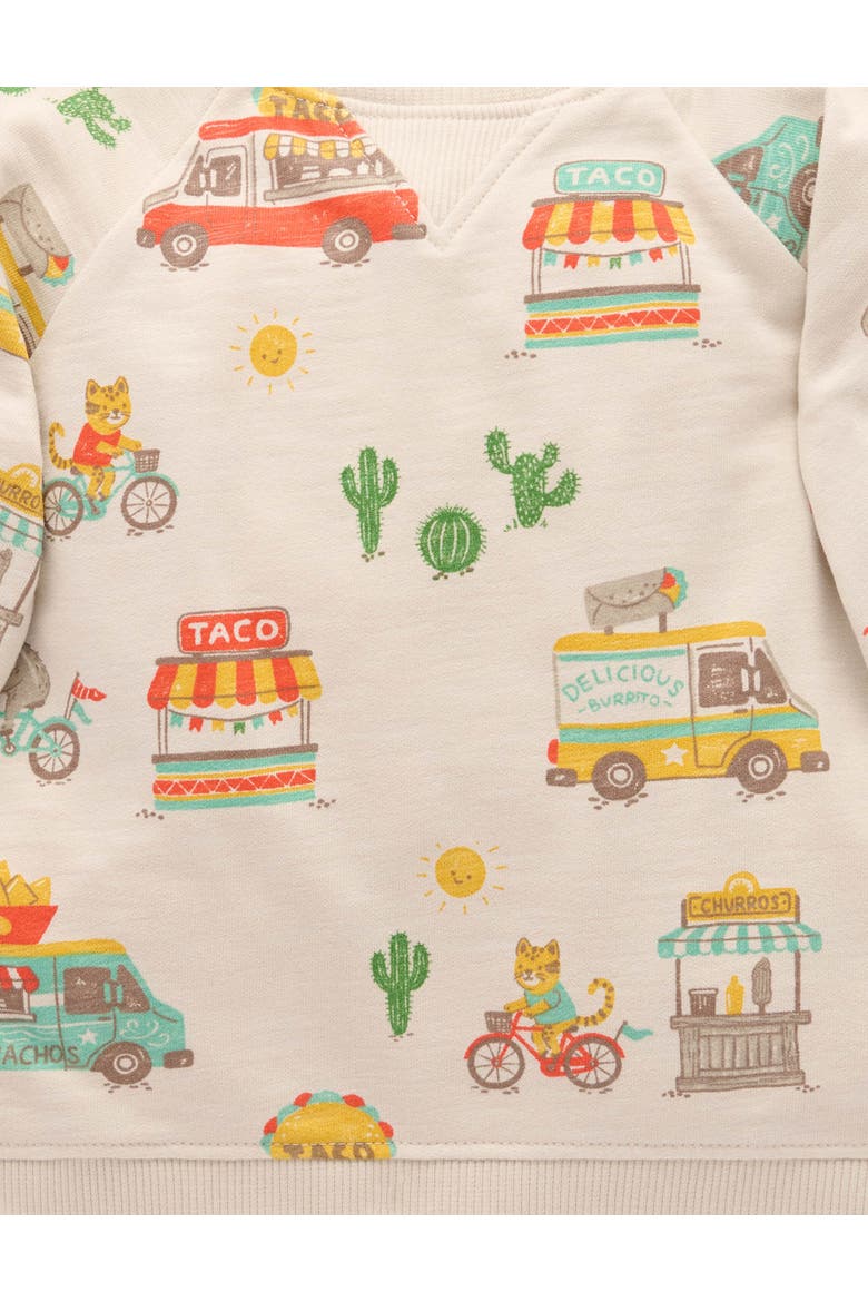Siesta Sweater, Alternate, color, Large Taco Truck Print