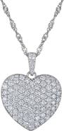 FZN Sterling Silver Lab Grown Diamond Pendant Necklace