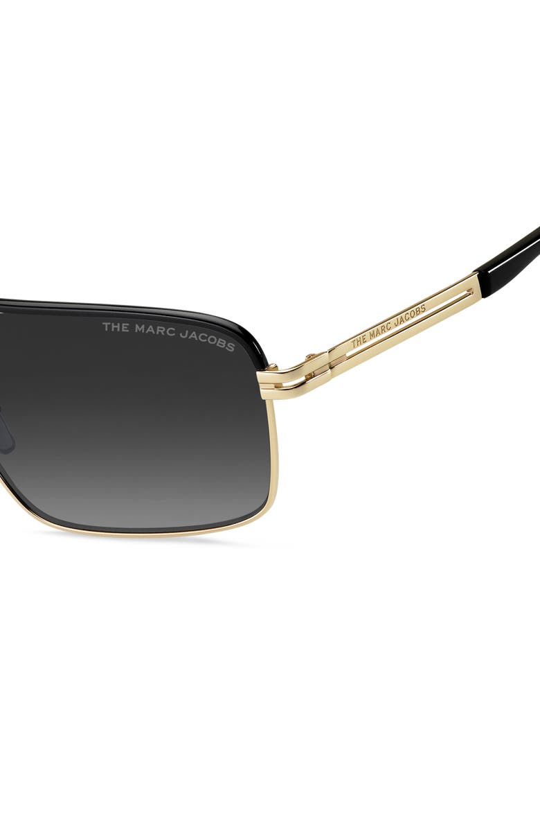 Marc Jacobs 59mm Gradient Rectangular Aviator Sunglasses, Alternate, color,
