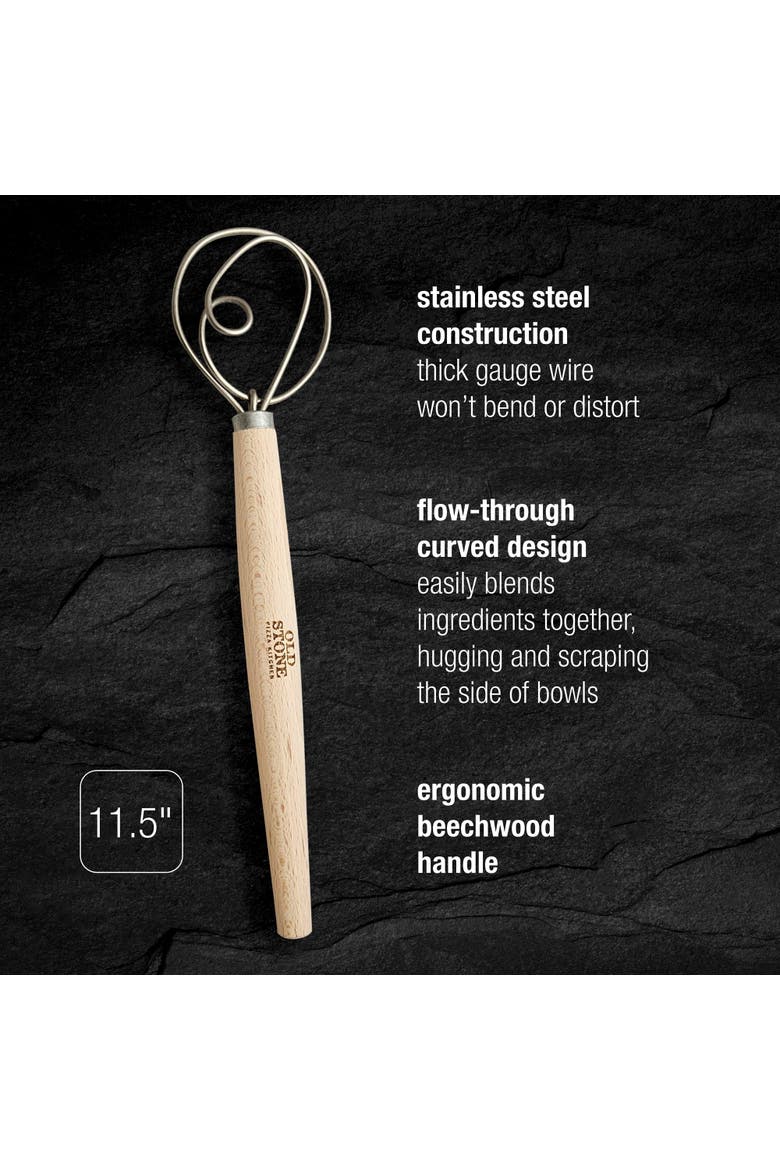 Dough Whisk, 11.5-Inch, Alternate, color, Natural/Silver